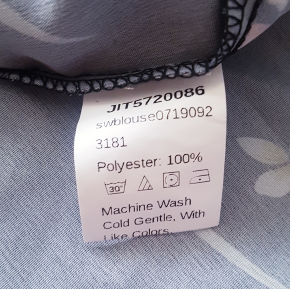 SHEIN Black & Pink Floral Raglan Sleeve Blouse - Picture 10 of 13